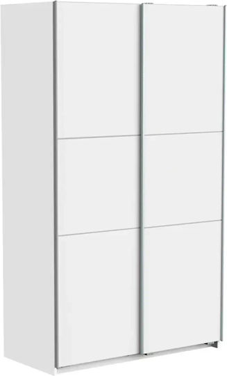 Kawen Δίφυλλη Ντουλάπα Συρόμενη 116.5x60x203cm Λευκό Kawen Δίφυλλη Ντουλάπα Συρόμενη 116.5x60x203cm Λευκό