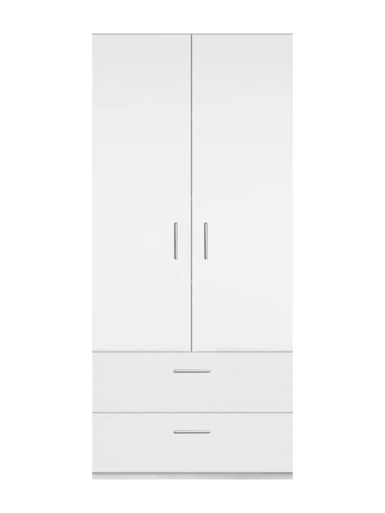 Wilson 2ds Δίφυλλη Ντουλάπα Leuko 60x45x180cm