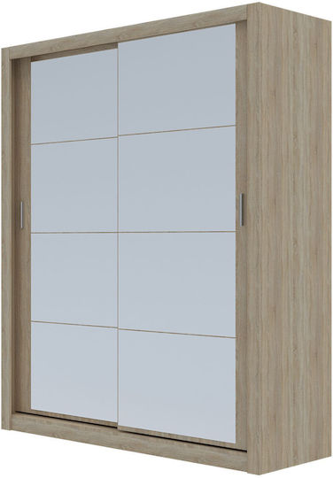 Reflex Δίφυλλη Ντουλάπα με Καθρέπτη 180x60x215cm
