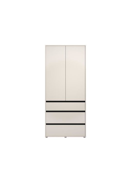 Ușă dublă Dulap de Haine Corbett Cashmere/Black Matte 93x55x211cm