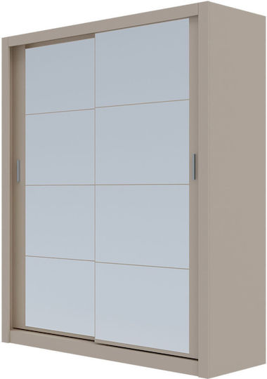 Reflex Δίφυλλη Ντουλάπα με Καθρέπτη 180x60x215cm Reflex Δίφυλλη Ντουλάπα με Καθρέπτη 180x60x215cm