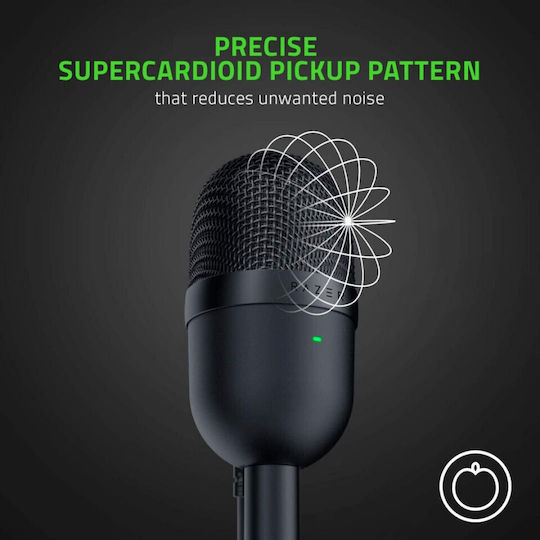 Razer Seiren Mini Πυκνωτικό Μικρόφωνο USB Επιτραπέζιο Quartz σε Ροζ Χρώμα