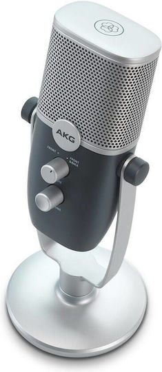 AKG Ara Πυκνωτικό Μικρόφωνο Επιτραπέζιο για Φωνητικά σε Ασημί Χρώμα