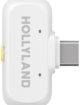 Hollyland LARK A1 Combo Wireless Microphone Flyout Journalistic in White Color Ivory White
