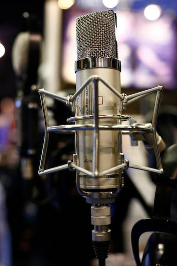 Sontronics Aria Condenser Microphone XLR Shock Mounted for Vocals in Silver Color
