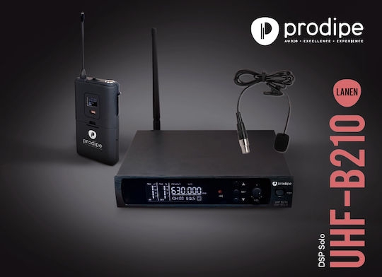 Prodipe UHF B210 DSP Lavalier Solo Drahtlos Kondensatormikrofon Πέτου, Clip On für Gesang