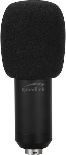 SpeedLink Volity Ready Streaming Starter Set Set Elektret Mikrofon USB Schwanenhals, stoßmontiert