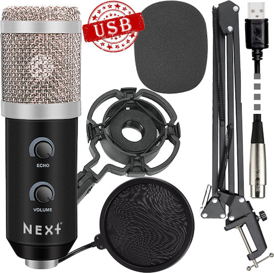 Next Kit Reverb Volume Σετ Πυκνωτικό Μικρόφωνο USB Shock Mounted για Φωνητικά