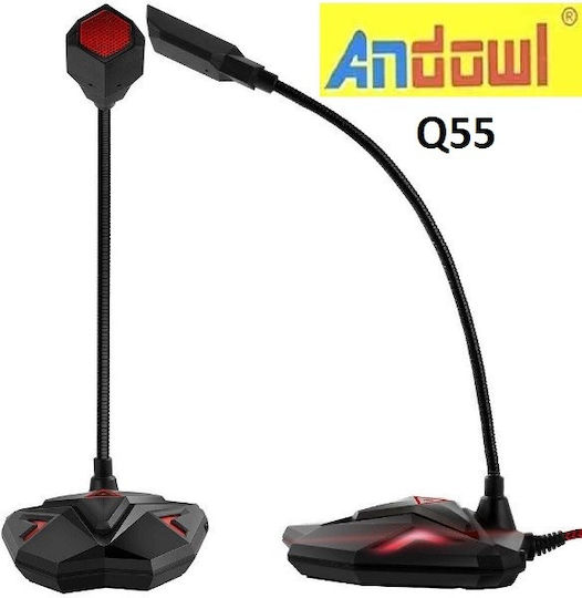 Q55 Σετ Μικρόφωνο USB Επιτραπέζιο, Gooseneck