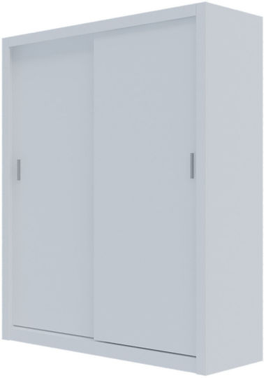 Reflex Δίφυλλη Ντουλάπα Συρόμενη 180x60x215cm Λευκή