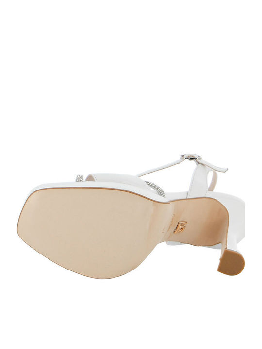 Leder Damen Sandalen Weiß