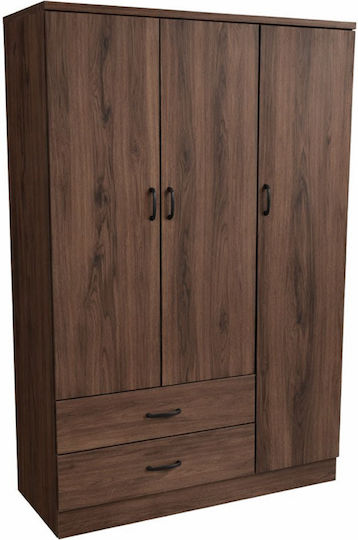 Τρίφυλλη Ντουλάπα 120x52x190cm Καρυδί Τρίφυλλη Ντουλάπα 120x52x190cm Καρυδί
