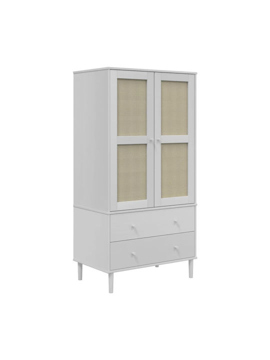 Doppeltür Kleiderschrank White 90x55x175cm