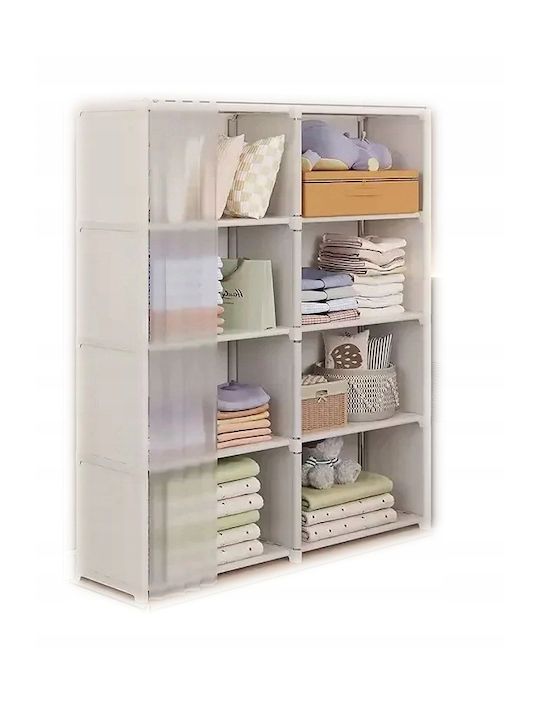 Δίφυλλη Ντουλάπα Συρόμενη Εκρού 80x28x125cm