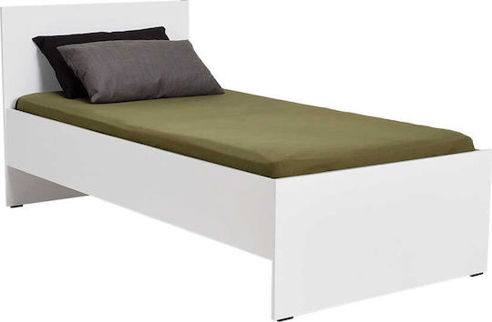 Κρεβάτι Μονό για Στρώμα 90x190cm Λευκό