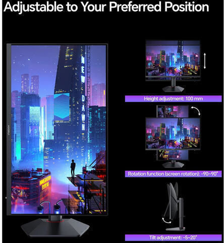 Koorui G2721E IPS HDR Монитор 27" QHD 2560x1440 320Hz с Време за Реакция 1мс GTG