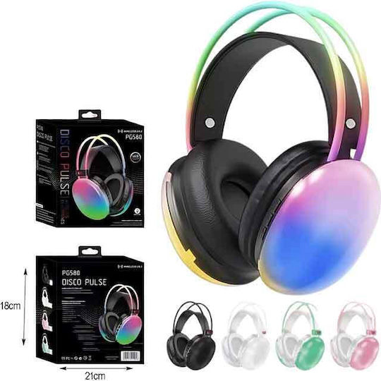 Pg580 Wireless Bluetooth On Ear Headphones with 5 Hours Playing Time Black