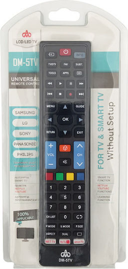 DM Pro Compatible Remote Control DM-5TV for Samsung LG Sony Philips and Panasonic TVs 6931956811324