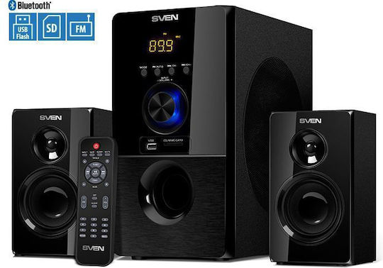 Sven Sistem audio 2.1 MS-2050 SV-013233 55W cu Media digitale Player și Bluetooth Negru
