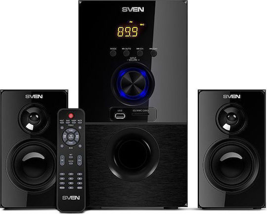 Sven Sistem audio 2.1 MS-2050 SV-013233 55W cu Media digitale Player și Bluetooth Negru