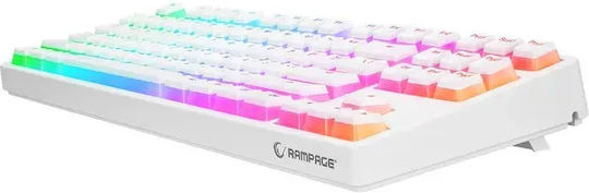 Rampage Ghost Gaming Mechanical Keyboard Tenkeyless with Huano Red switches and RGB lighting (English US) White