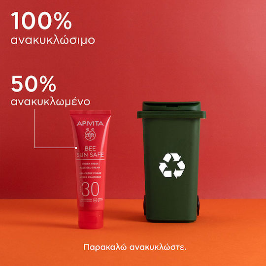 Apivita Bee Sun Safe Hydra Αδιάβροχο Αντηλιακό Gel Προσώπου SPF30 50ml
