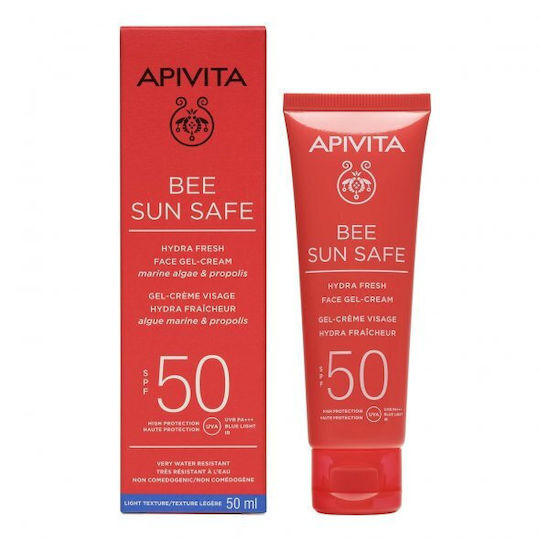 Apivita Bee Sun Safe Hydra Αδιάβροχο Αντηλιακό Gel Προσώπου SPF50 50ml