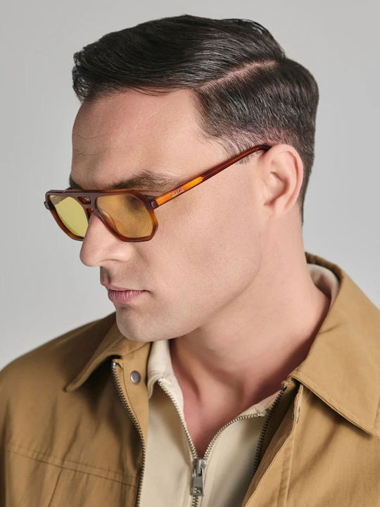 Faos Damenteil Sonnenbrille mit Orangefarbenem Rahmen und Orange Verlaufsfarbe Gläser KYTHNOS-1