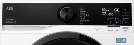 AEG 6000 ProSense Πλυντήριο Ρούχων 7kg με Τεχνολογία Ατμού 1400 Στροφών L6SE47DE