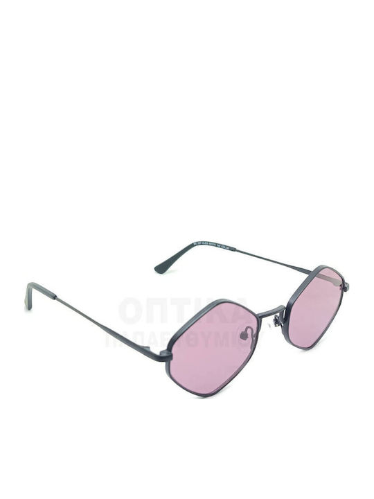 The Glass of Brixton Men's Sunglasses With Black Metallic Frame And Pink Lens BS287 00