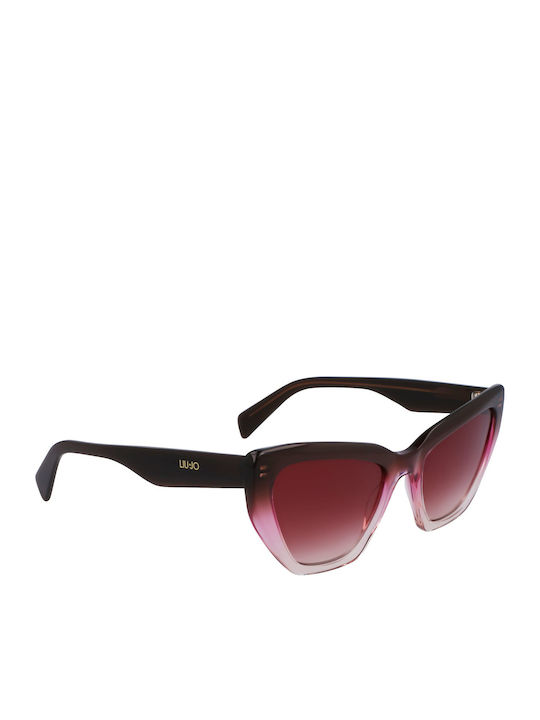 Liu Jo Women’s Sunglasses With Brown Horn-Rimmed Frame And Brown Lens