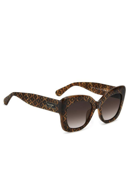 Kate Spade Unisex Ochelari De Soare Cu Ramă Din Plastic Maro Tortoise Și Lentile Maro Degrade KS-KALIE-2/G/S-09Q