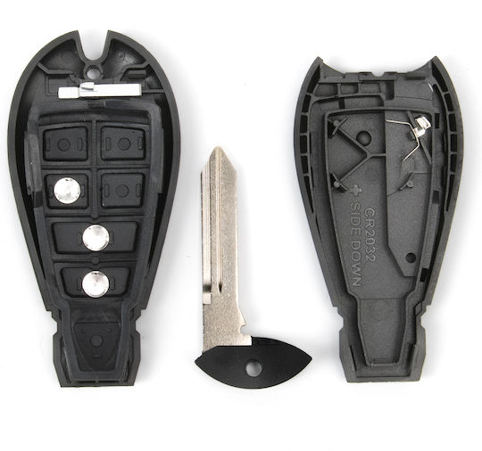 Car Key Shell with Key Blade with 3 Buttons for Chrysler / Dodge / Jeep