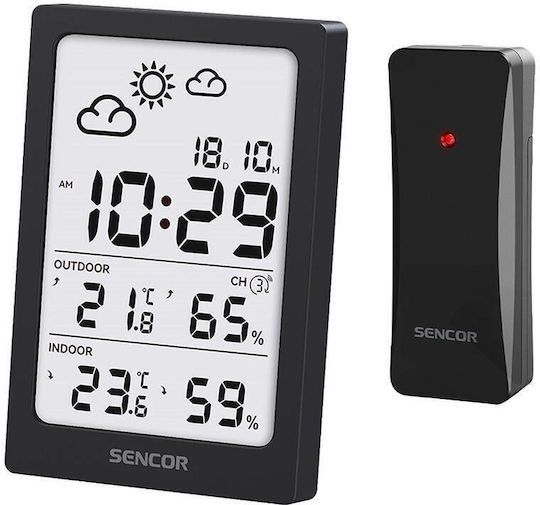 Sencor SWS 2300 B Kabelloser Wetterstation Digital Tischplatte