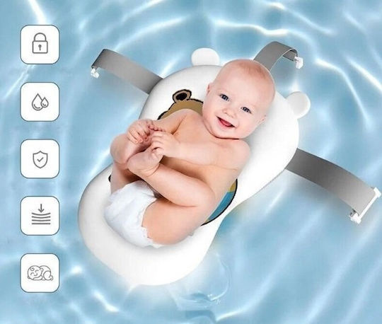 Little Mom Folding Baby Bath with Thermometer Gray