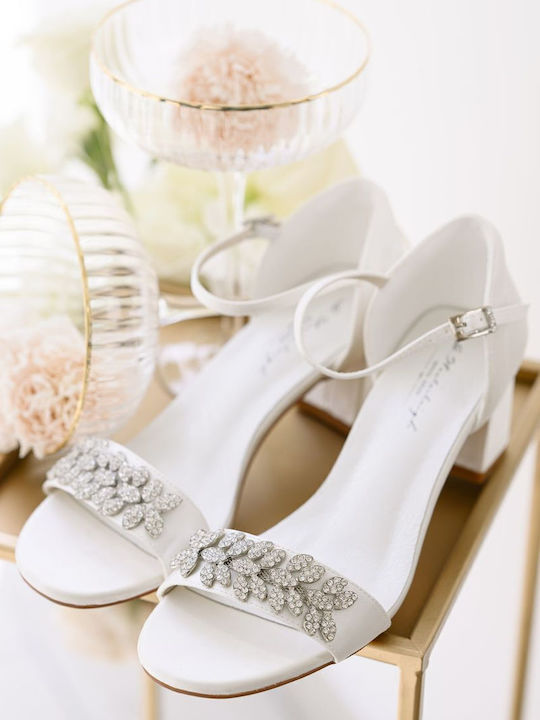 Leder Damen Sandalen Weiß
