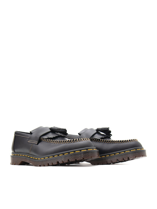 Adrian Leather Men's Loafers in Black Colour