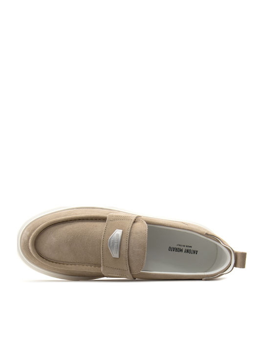 Suede Ανδρικά Loafers σε Μπεζ Χρώμα