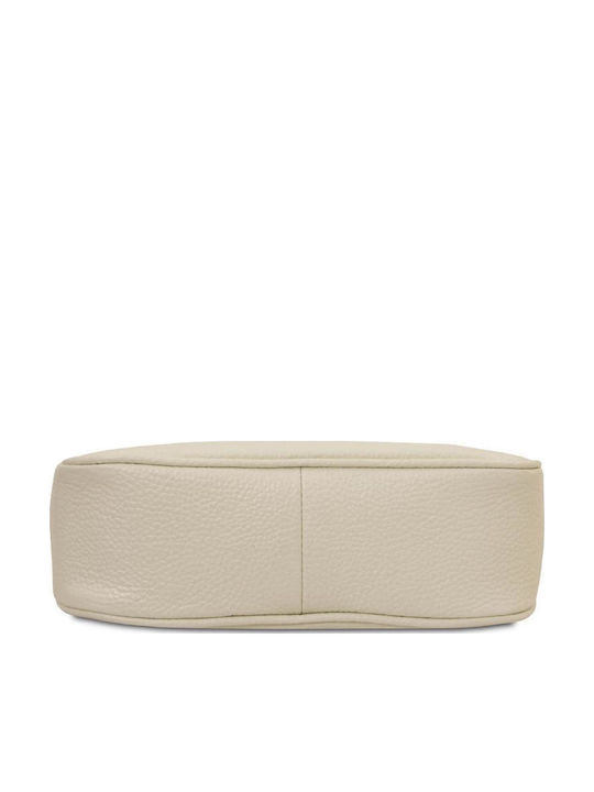 Leder Damen Clutch Beige