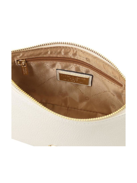 Leder Damen Clutch Beige