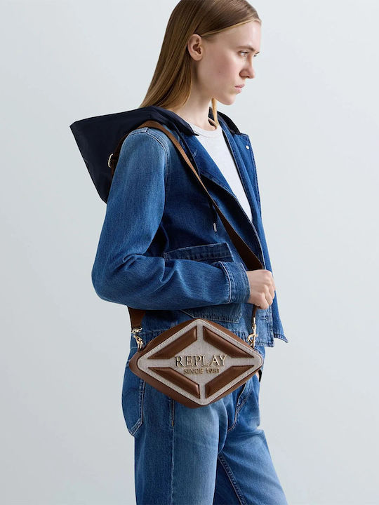 Fabric Women's Crossbody Bag Tabac Brown