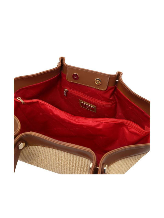 Straw Women's Shoulder Shopper Bag Gold