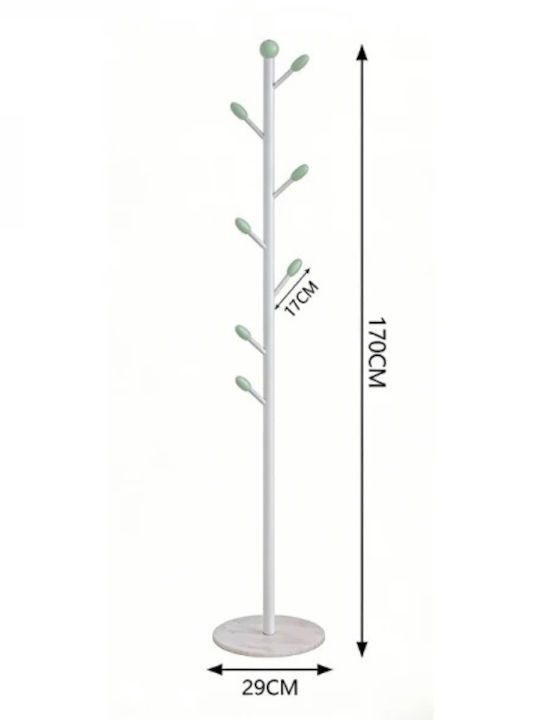 Cuiere Pom Metalic Alb x29x170cm