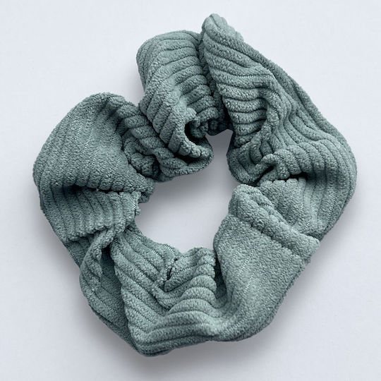 Classic Scrunchie Vintage Green Ribbed Velvet Hair
