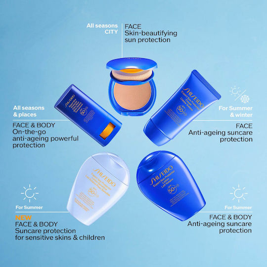 Shiseido Expert Sun Protector Водоустойчива Слънцезащитна Лосион За Лице SPF50+ 150ml