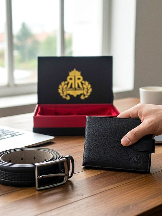 Set Portofel Bărbătesc din Piele Negru