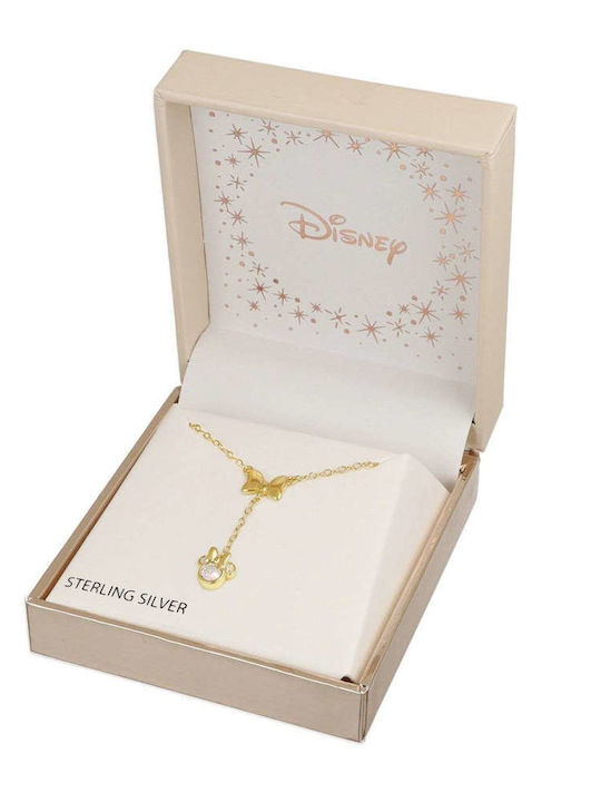Disney Necklace From Gold Plated Silver With Zircon