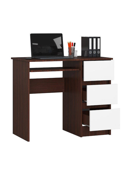 Birou de Calculatoare din Lemn Wenge Maro 90x50x77 cm