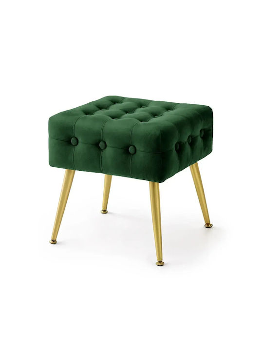 Living Room Stools Upholstered with Green Velvet 40x40x42cm