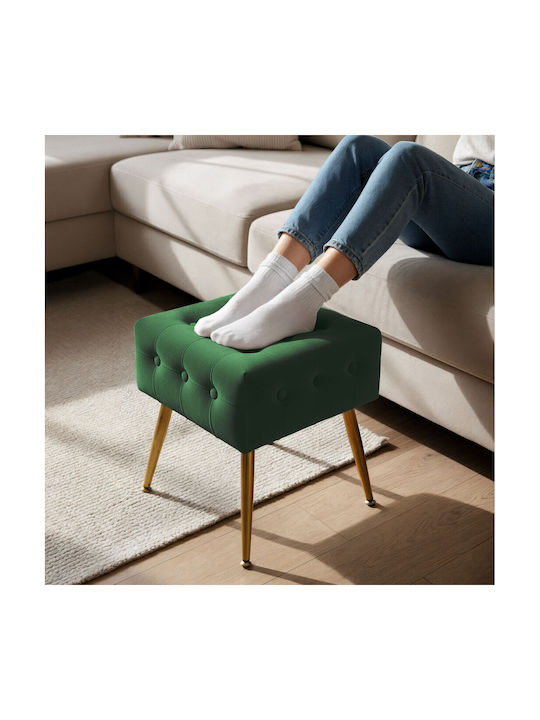 Living Room Stools Upholstered with Green Velvet 40x40x42cm
